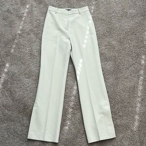 Zara Cream Flare Dress Pants with Ankle Slits